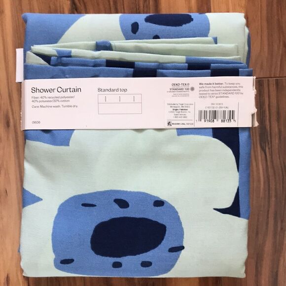 NEW Room Essentials Modern Floral Shower Curtain - Picture 5 of 5